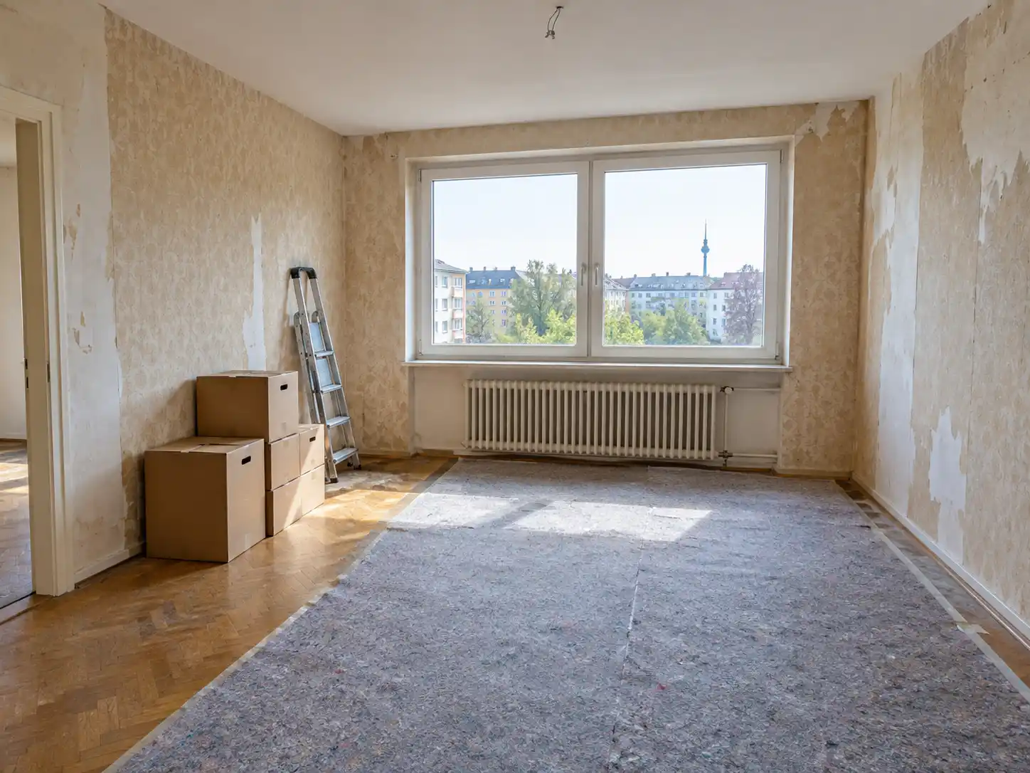 Geerbte Wohnung in München vor der Sanierung – leere Räume nach der Haushaltsauflösung