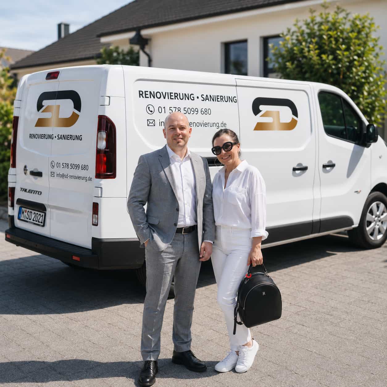 Team von SD Renovierung auf der Baustelle in München